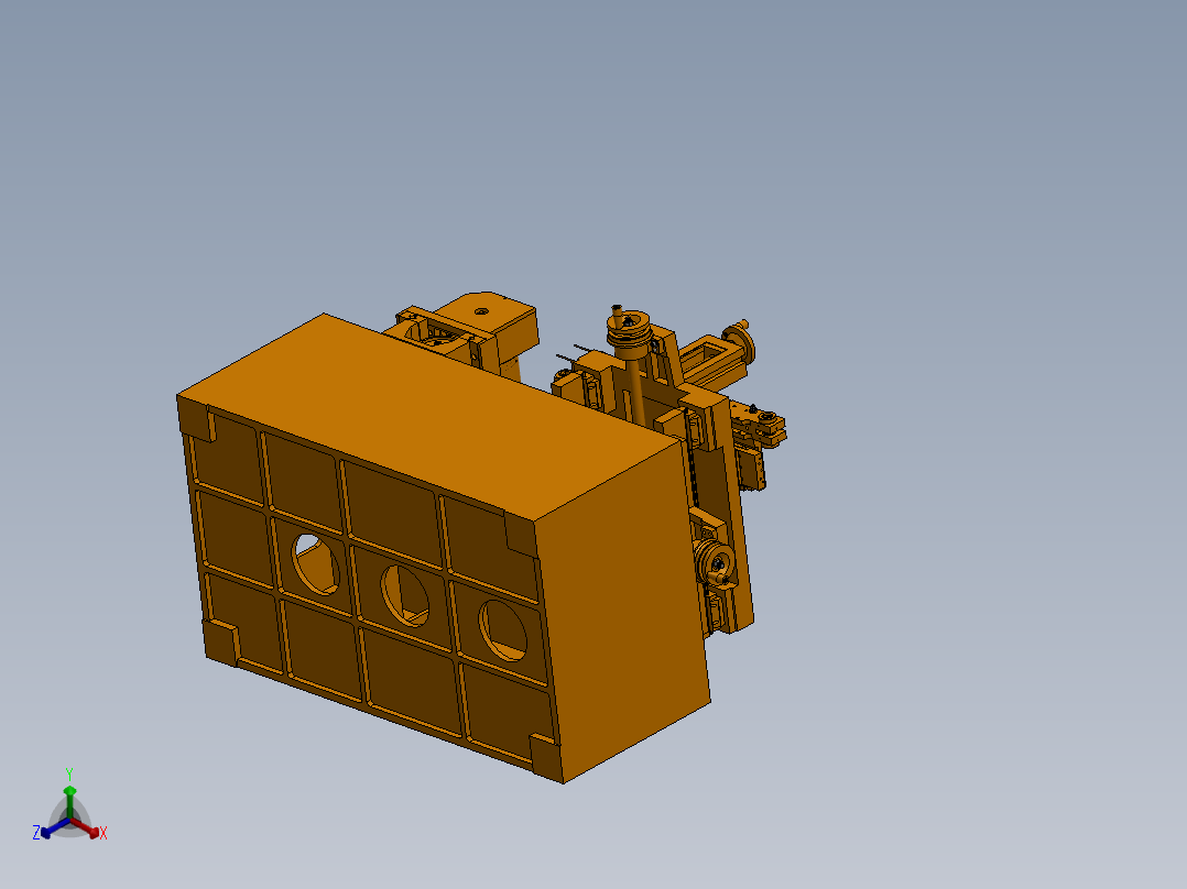 快走丝电火花线切割机床(毕设ug8+cad+说明书）正等轴测图