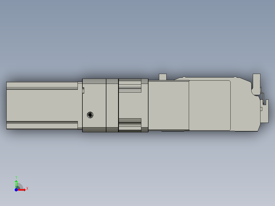直线模组LHB17-L40-S1850-R(B)设计图纸前视图