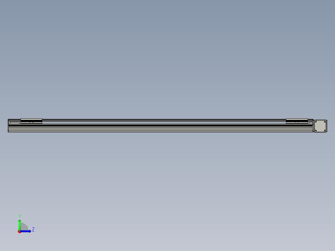 直线模组LHB17-L40-S1850-R(B)设计图纸左视图