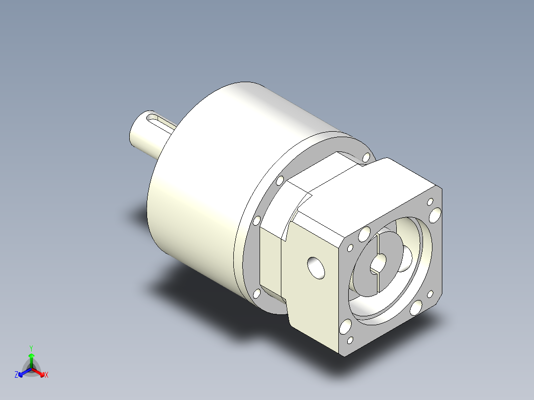 直齿PLE120-L2-LC 14-73-98.43-M6.stp正等轴测图