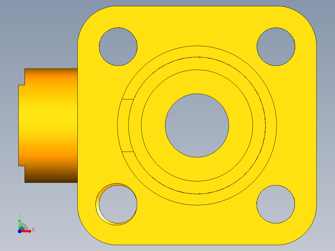 阀体零件工艺设计含三维二维说明书前视图