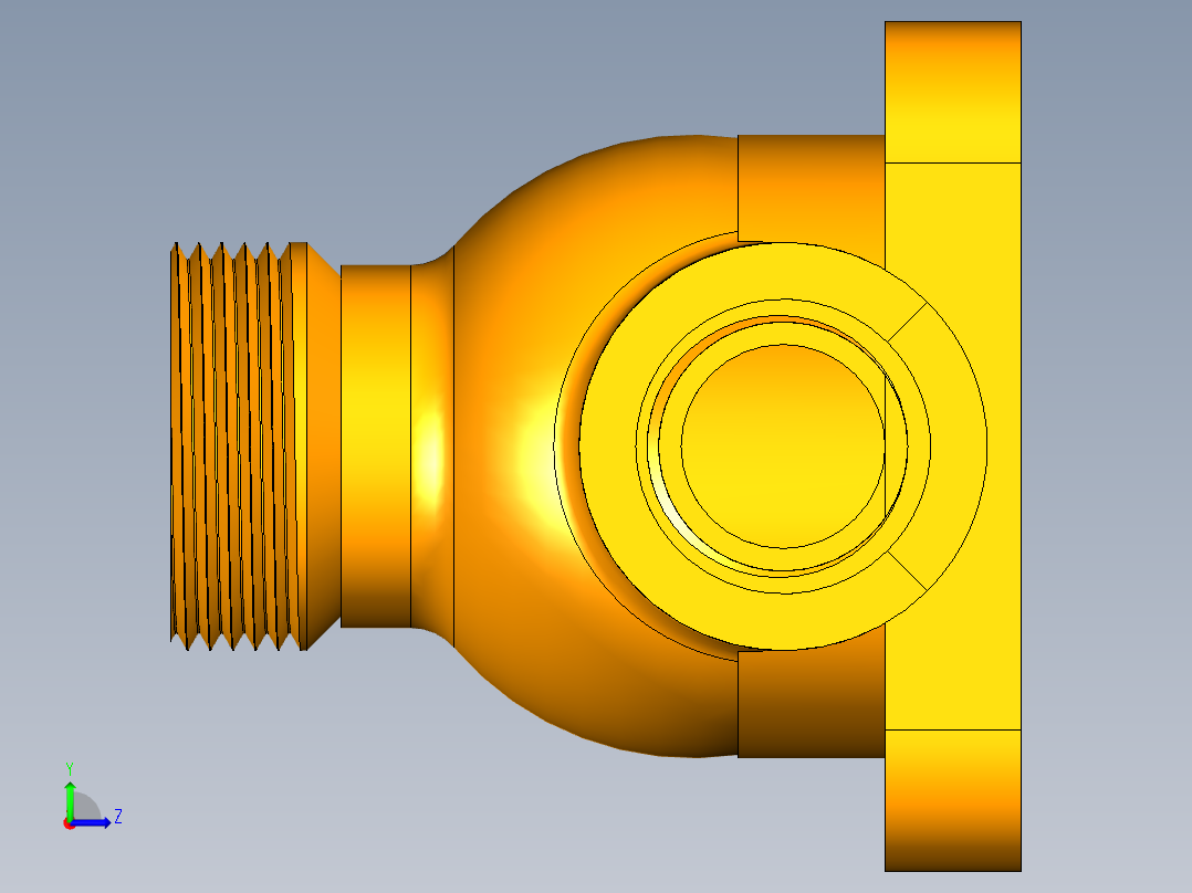 阀体零件工艺设计含三维二维说明书左视图