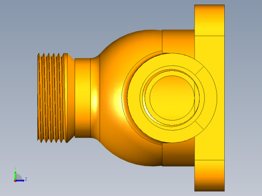 阀体零件工艺设计含三维二维说明书左视缩略图