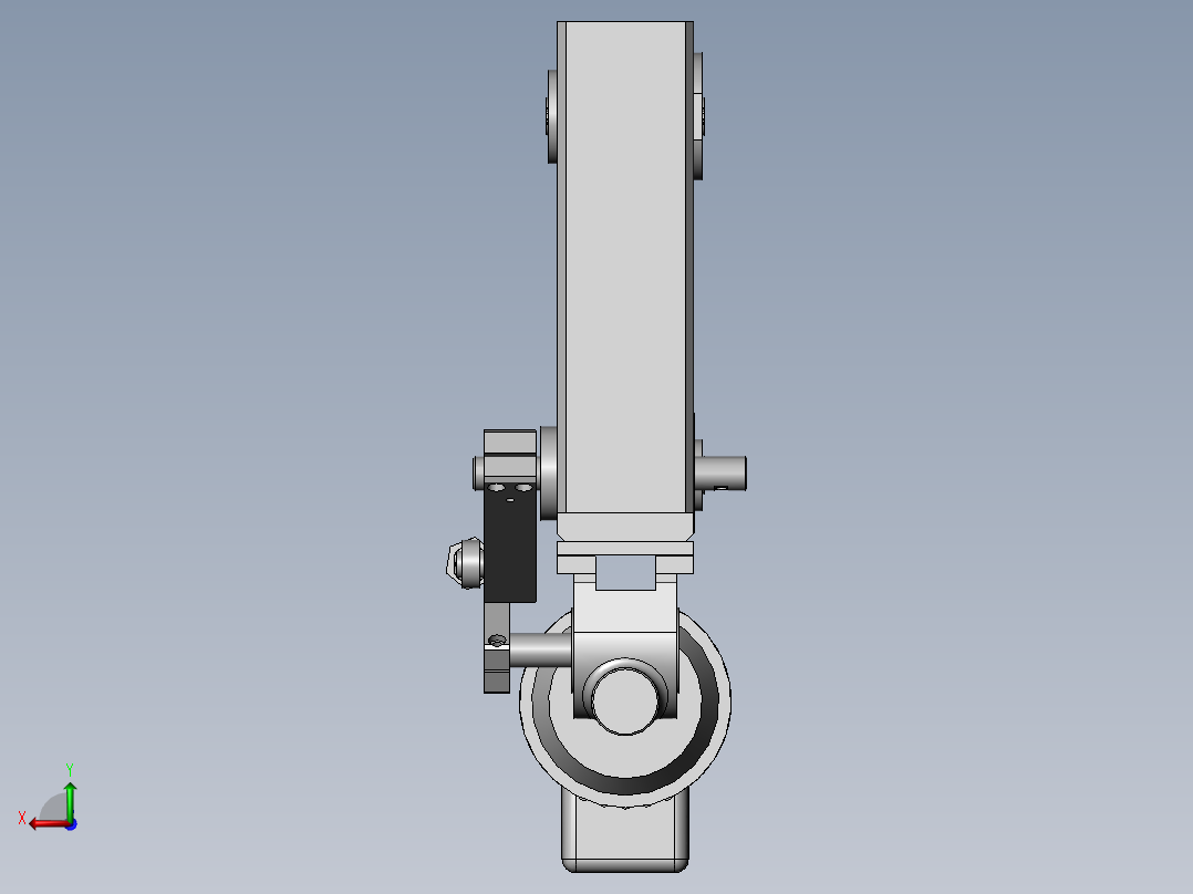 电动摆臂连杆快速往复搬运抓手后视图