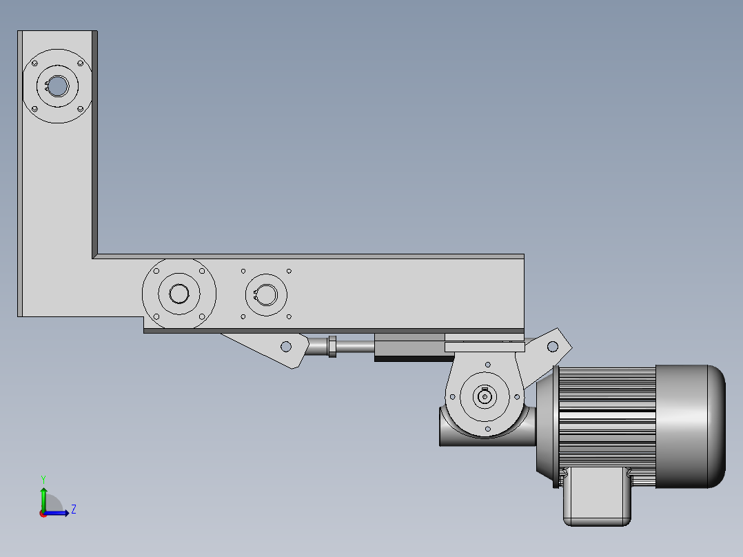 电动摆臂连杆快速往复搬运抓手左视图