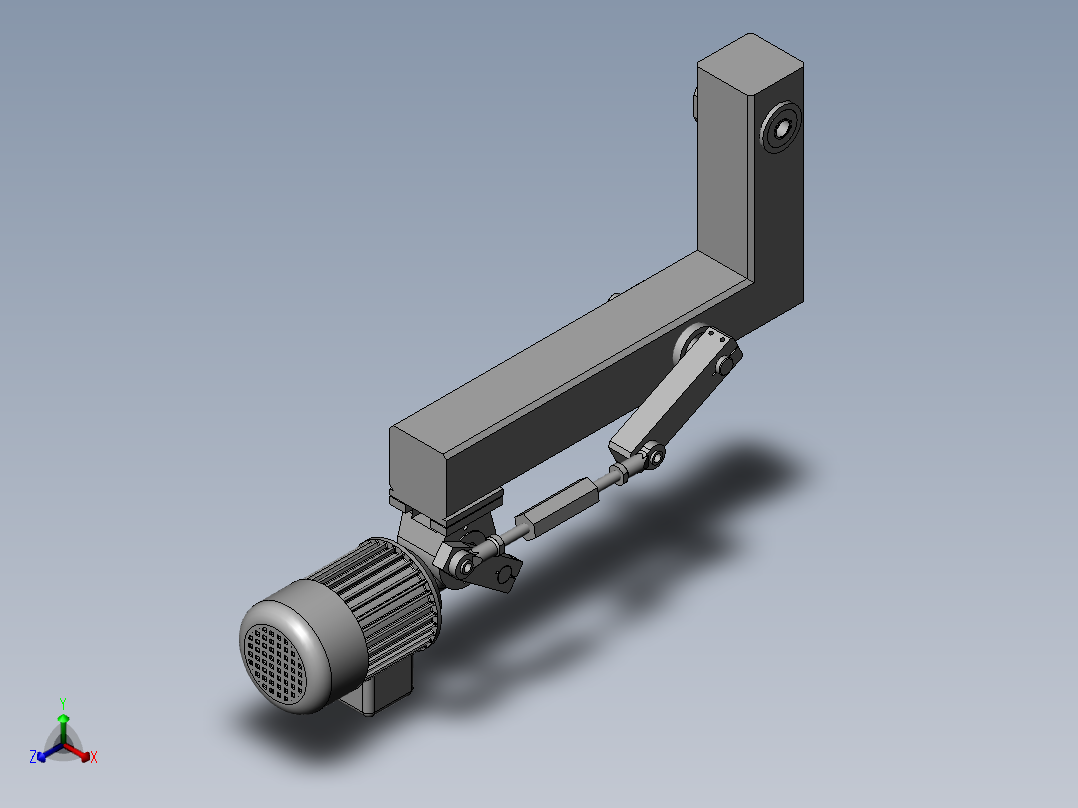 电动摆臂连杆快速往复搬运抓手正等轴测图