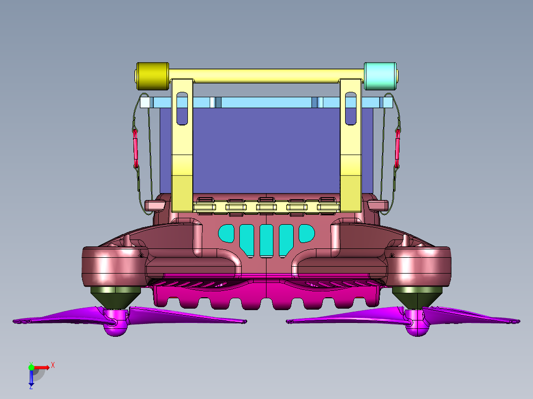 运送空降机器人飞行器俯视图