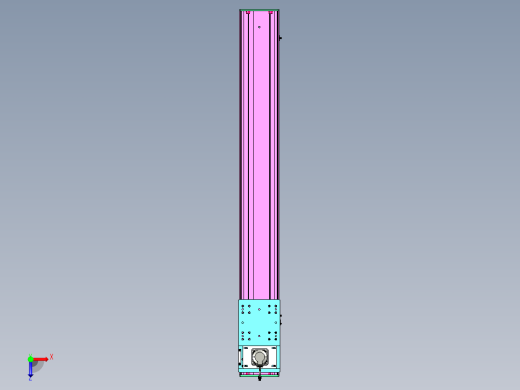 东锦齿条传动DH210G-L167-S1500-BU-减速机+P750W.STEP俯视缩略图