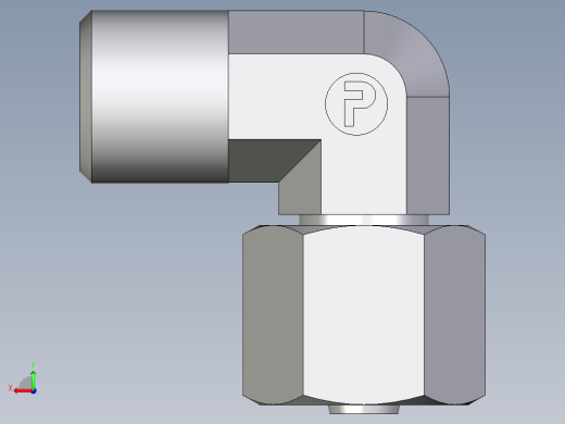 卡套式工业通用硬管接头EO_Swivel_nut_elbow_EW06SOMD71后视缩略图