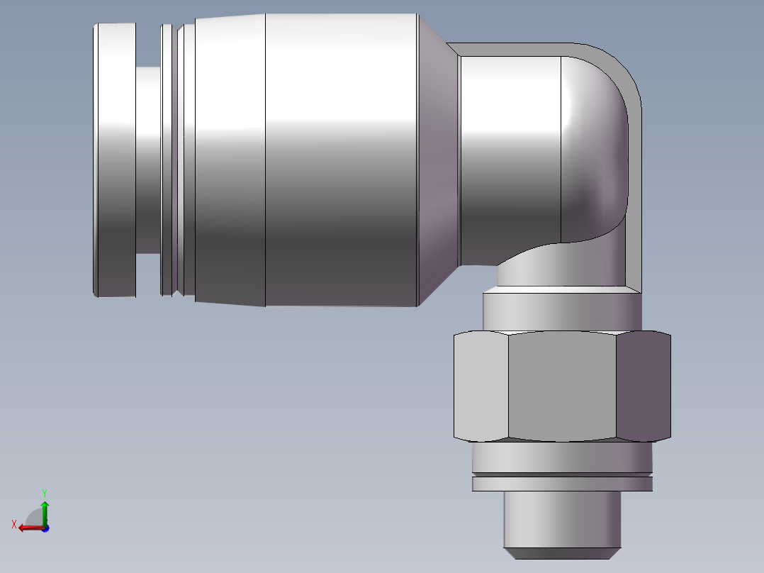 螺纹弯通APL6-M5（M5-6厘）后视图