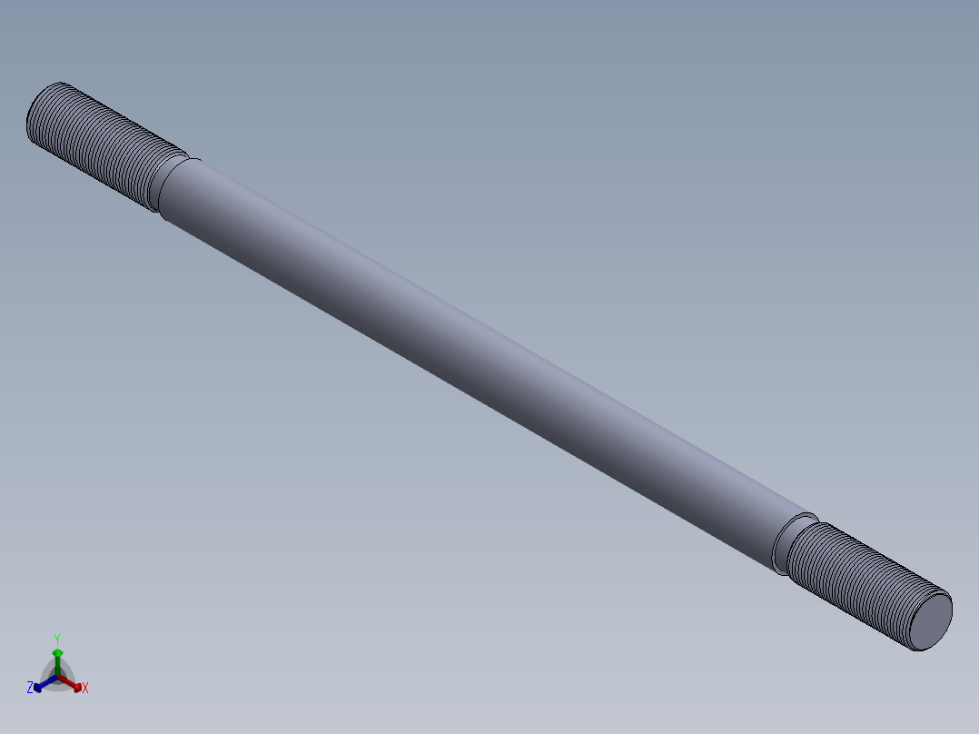 液压油缸 3正等轴测图