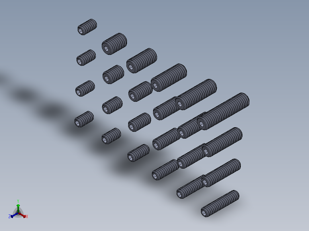 螺丝钉正等轴测图