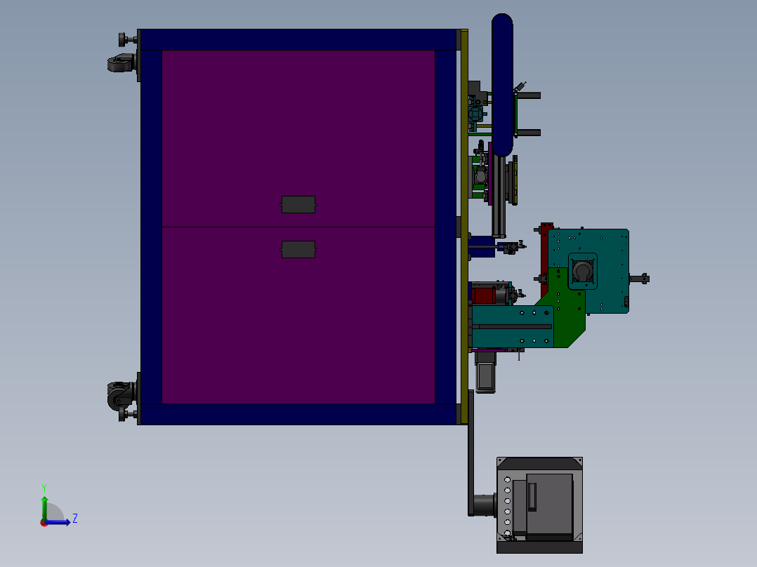 电气零件分选检查机左视图
