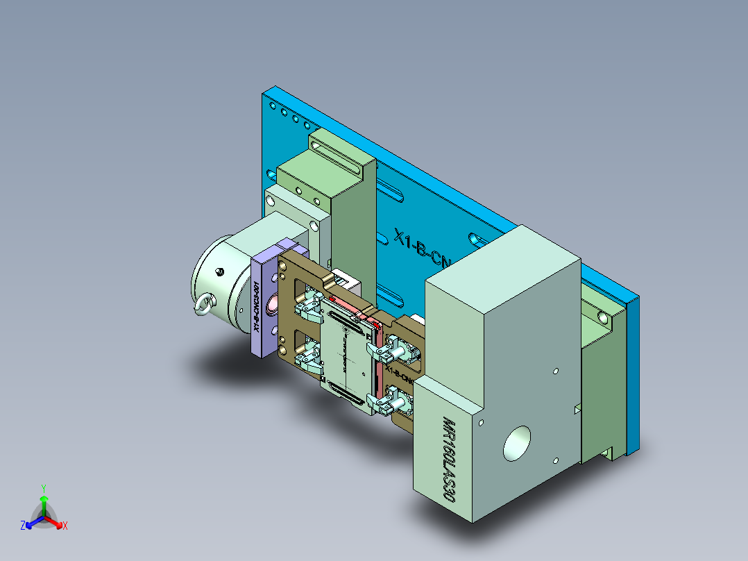 X1-笔记本CNC工装夹具三维模型CNC3-0313正等轴测图