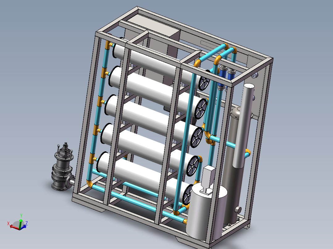 反渗透膜过滤器sw20可编辑主视图