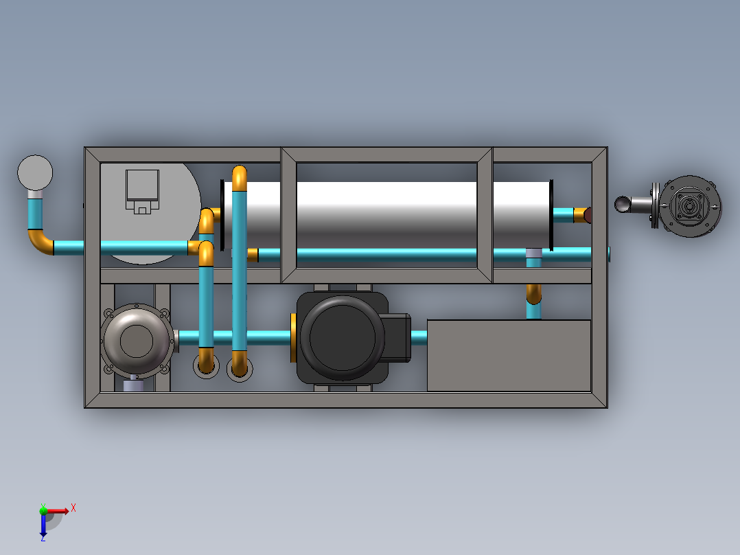 反渗透膜过滤器sw20可编辑俯视图