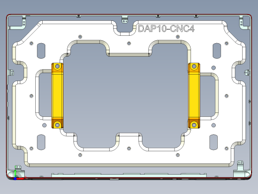 屏幕金属外壳铣废料落料CNC编程程序模型前视缩略图