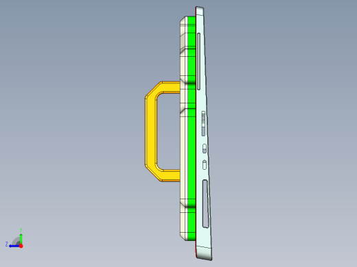 屏幕金属外壳铣废料落料CNC编程程序模型右视缩略图