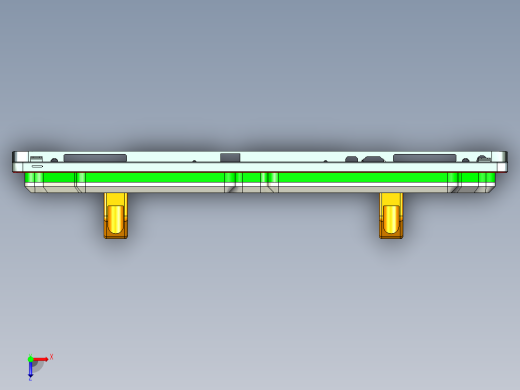 屏幕金属外壳铣废料落料CNC编程程序模型俯视缩略图