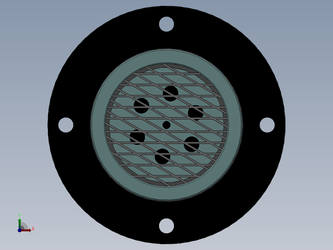 液压油箱加油口前视图