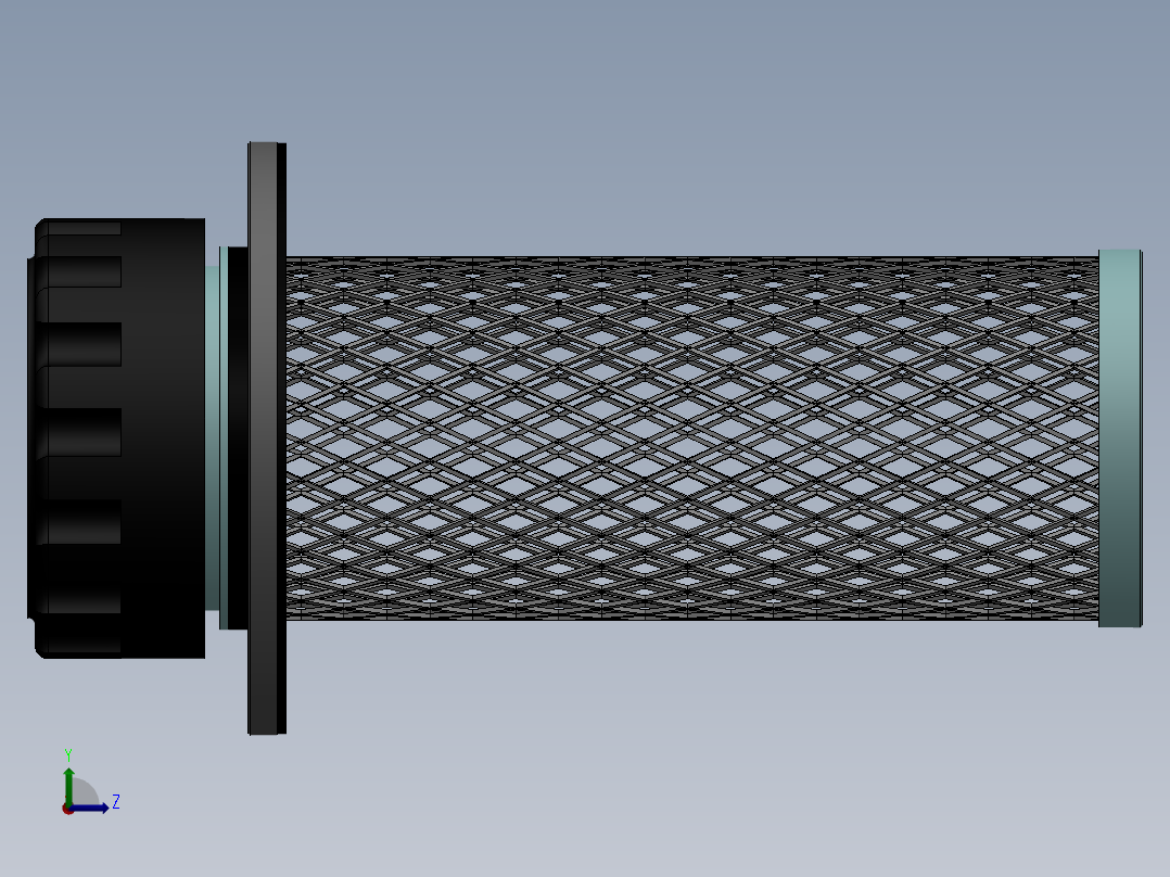 液压油箱加油口左视图