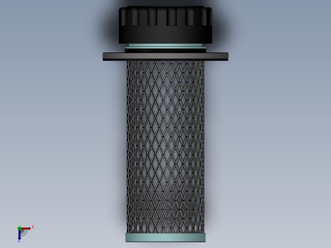 液压油箱加油口俯视图