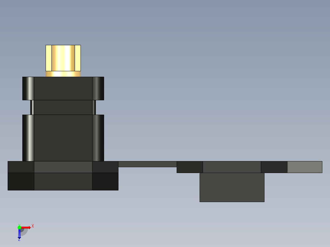 XT90E F插头连接器俯视图