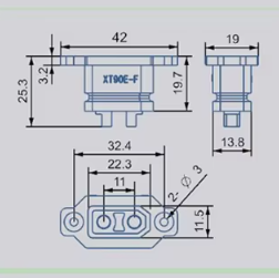 XT90E F插头连接器