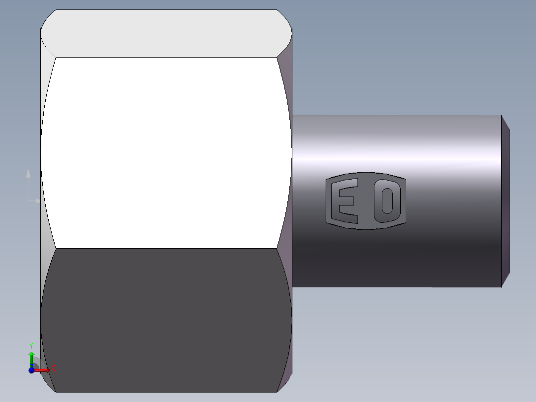 90度焊接接头、2WD-12X2.5前视图