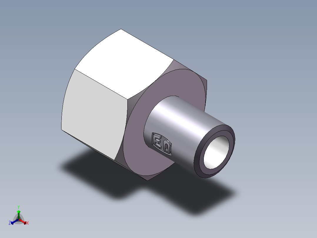 90度焊接接头、2WD-12X2.5正等轴测图