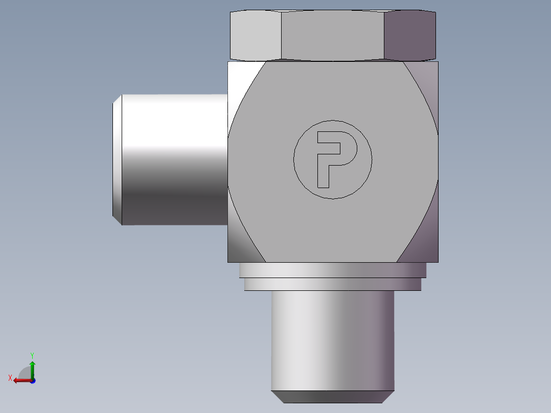 高压铰接式90度接头、1DI-14-B04后视图