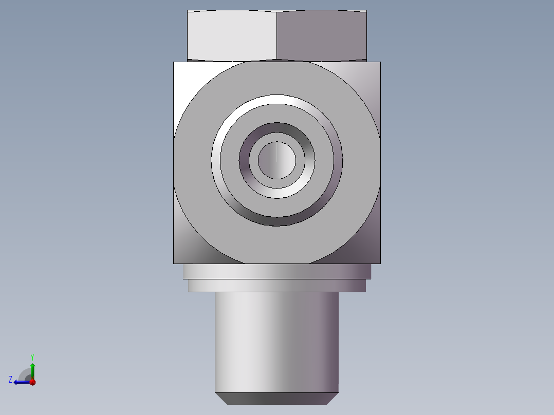 高压铰接式90度接头、1DI-14-B04右视图