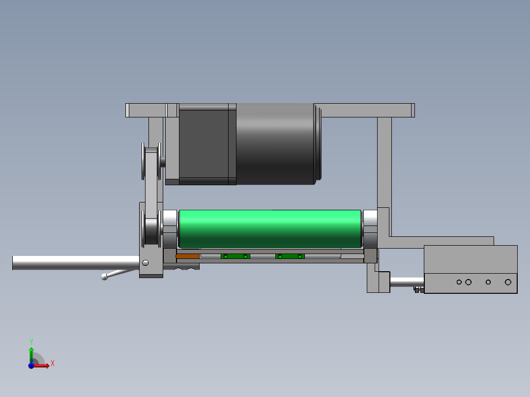 0.9米0.155米皮带机构前视图