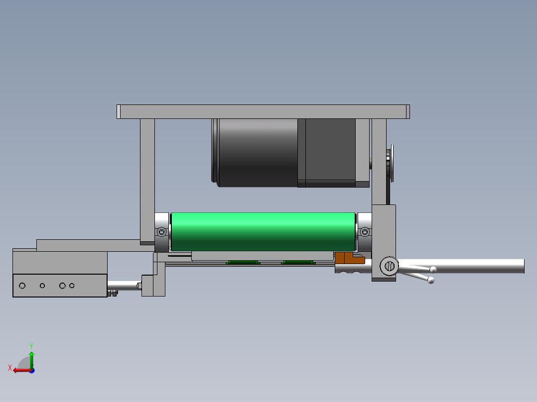 0.9米0.155米皮带机构后视图