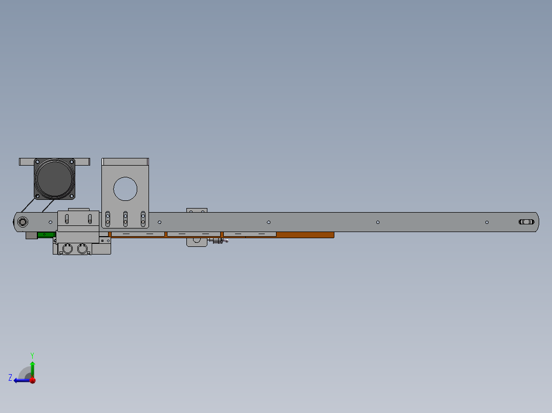 0.9米0.155米皮带机构右视图