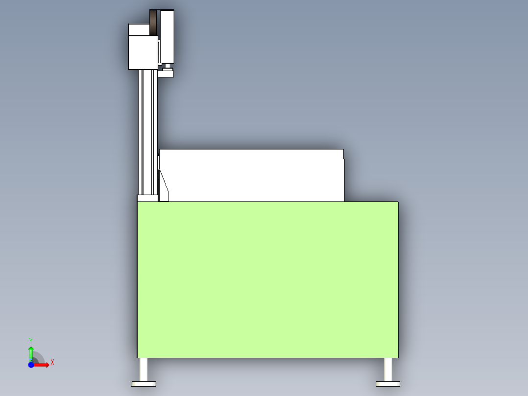 圆柱料自动上下料设计前视图