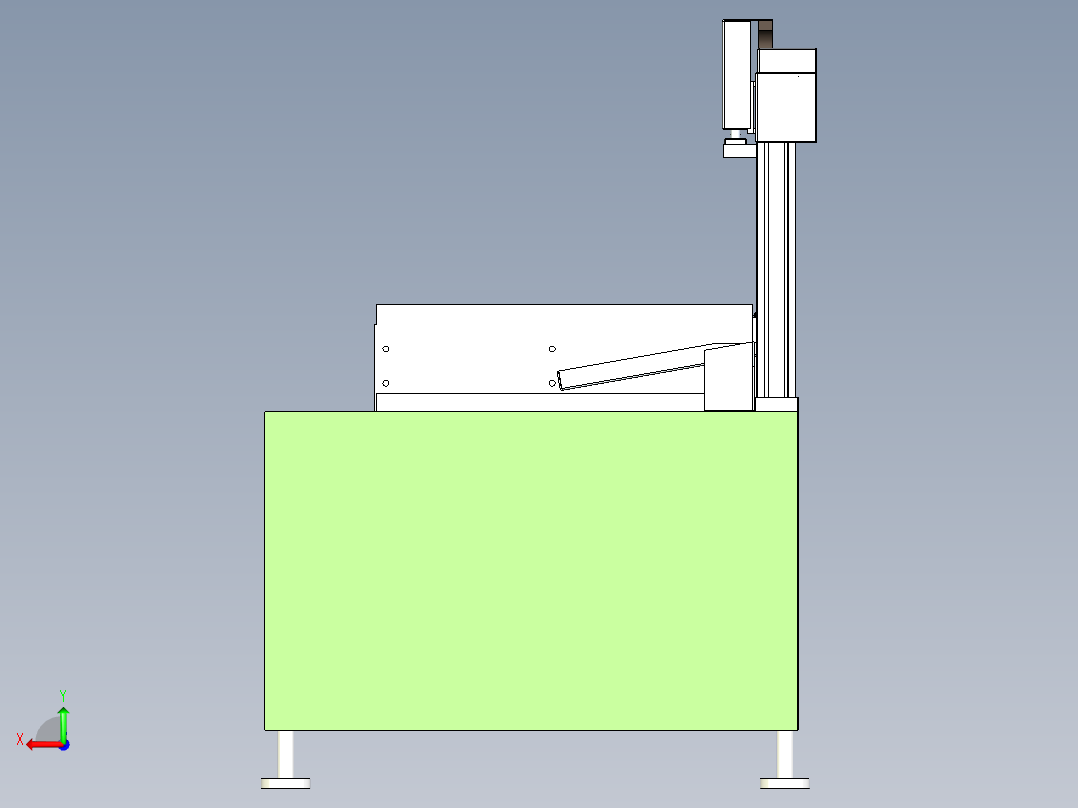 圆柱料自动上下料设计后视图
