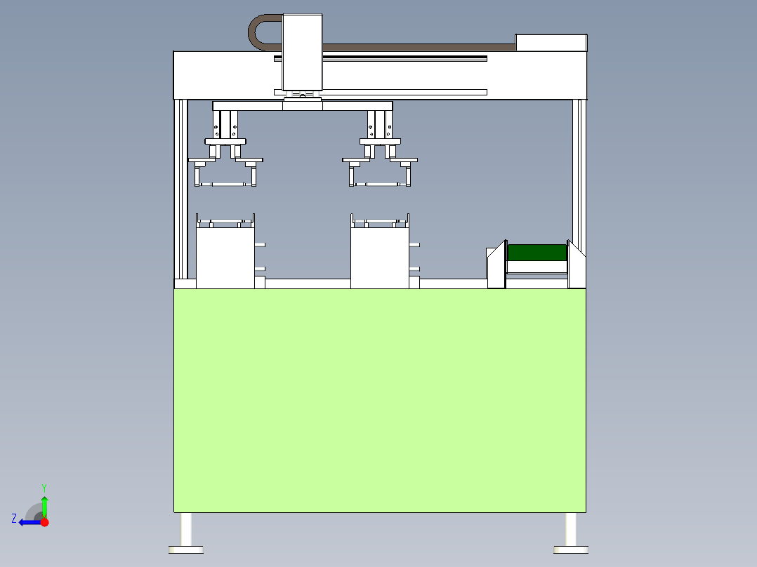 圆柱料自动上下料设计右视图