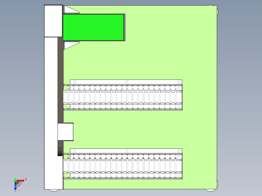 圆柱料自动上下料设计俯视图