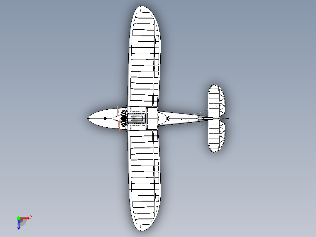 Sh-2 是一种两栖飞机俯视图