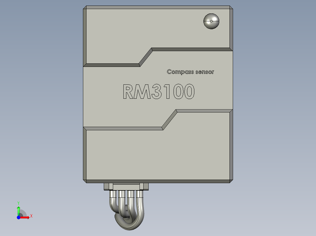 罗盘传感器 RM3100前视图