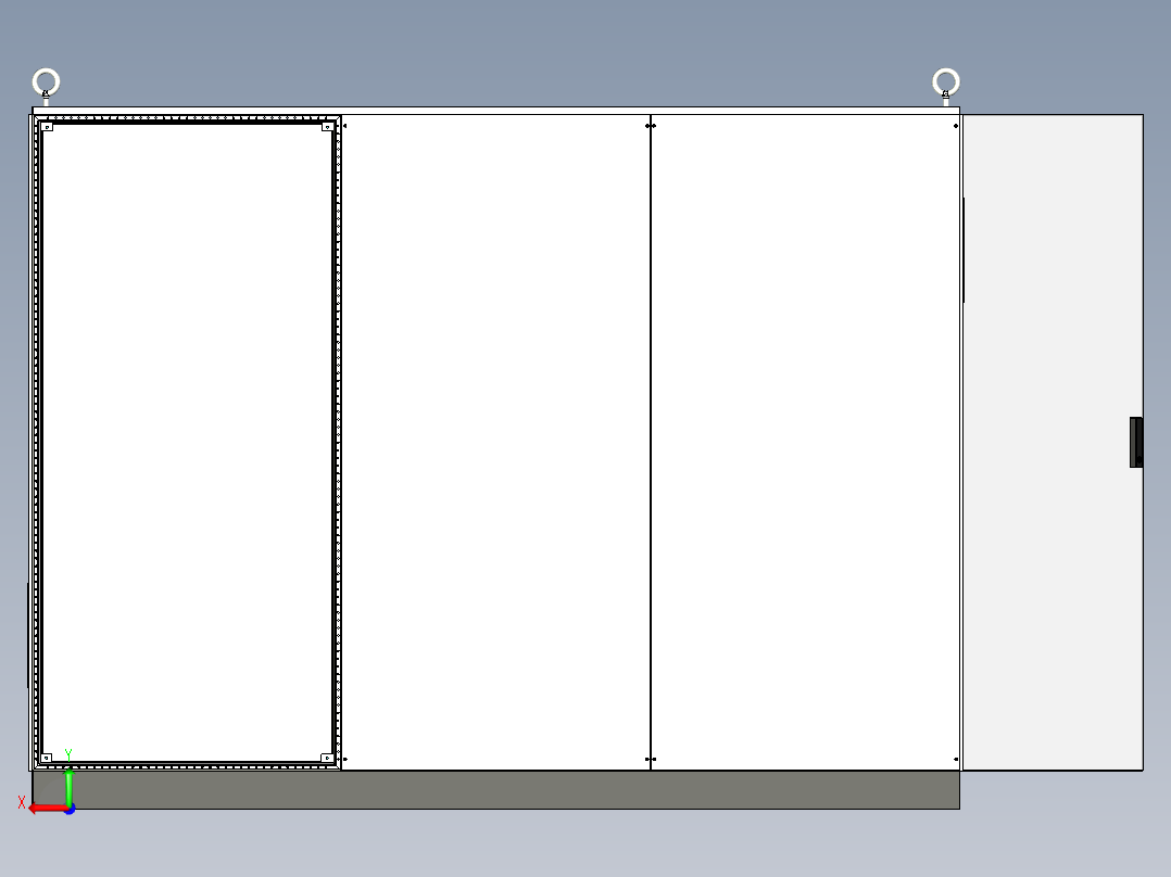 三柜组装双电源软启动旁路控制柜 55313后视图