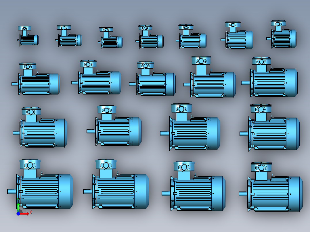 YBX3-B5系列高效率隔爆型三相异步电动机前视图