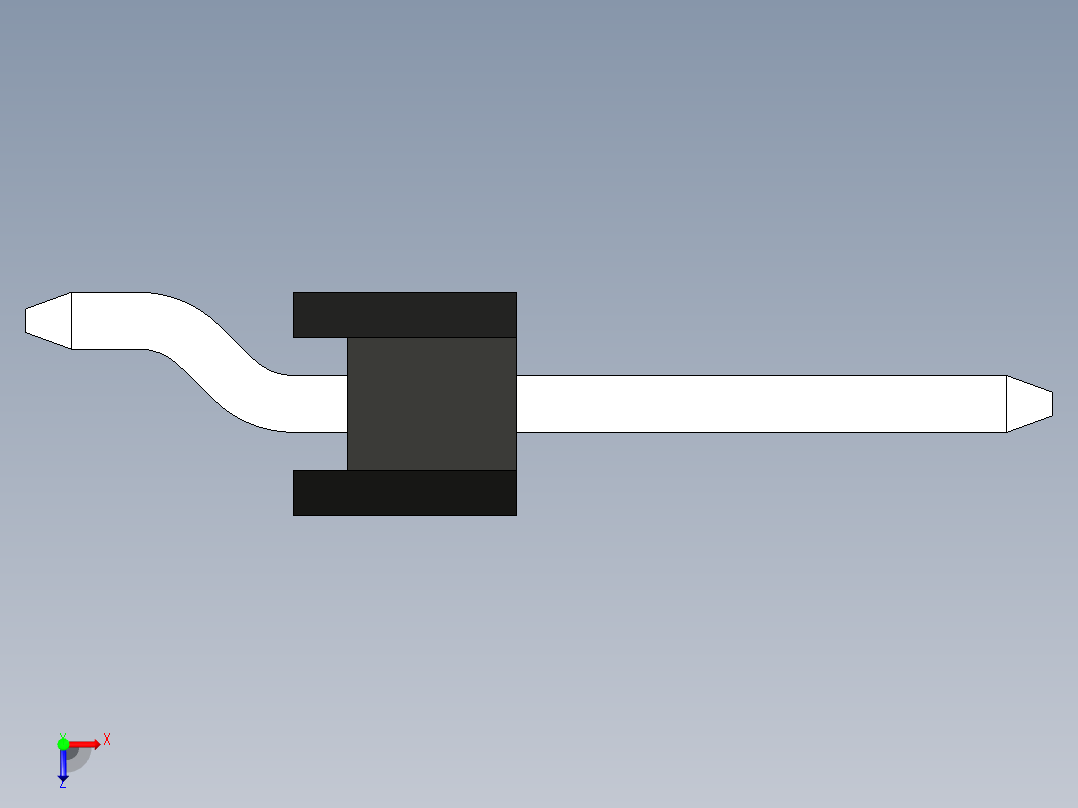 B2005108-排针 1 行 SMT RA俯视图