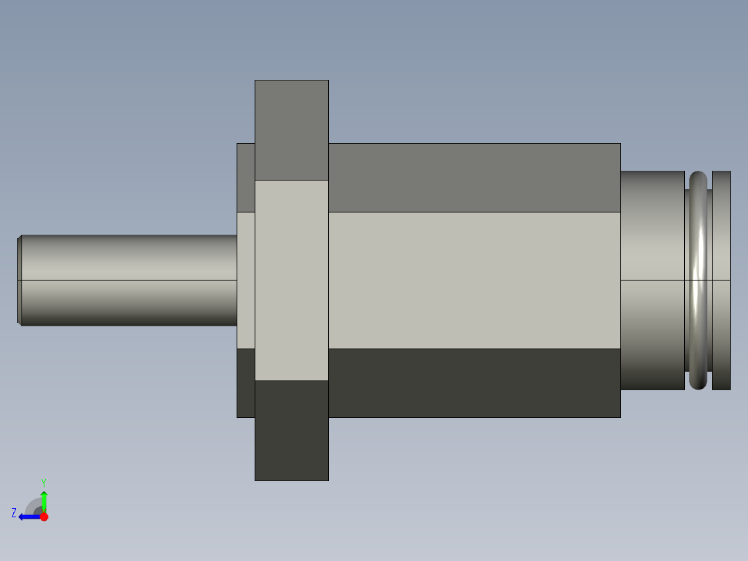 微型单动针型外螺纹单作用迷你小气缸A_CJPB10-10-H6-B右视图