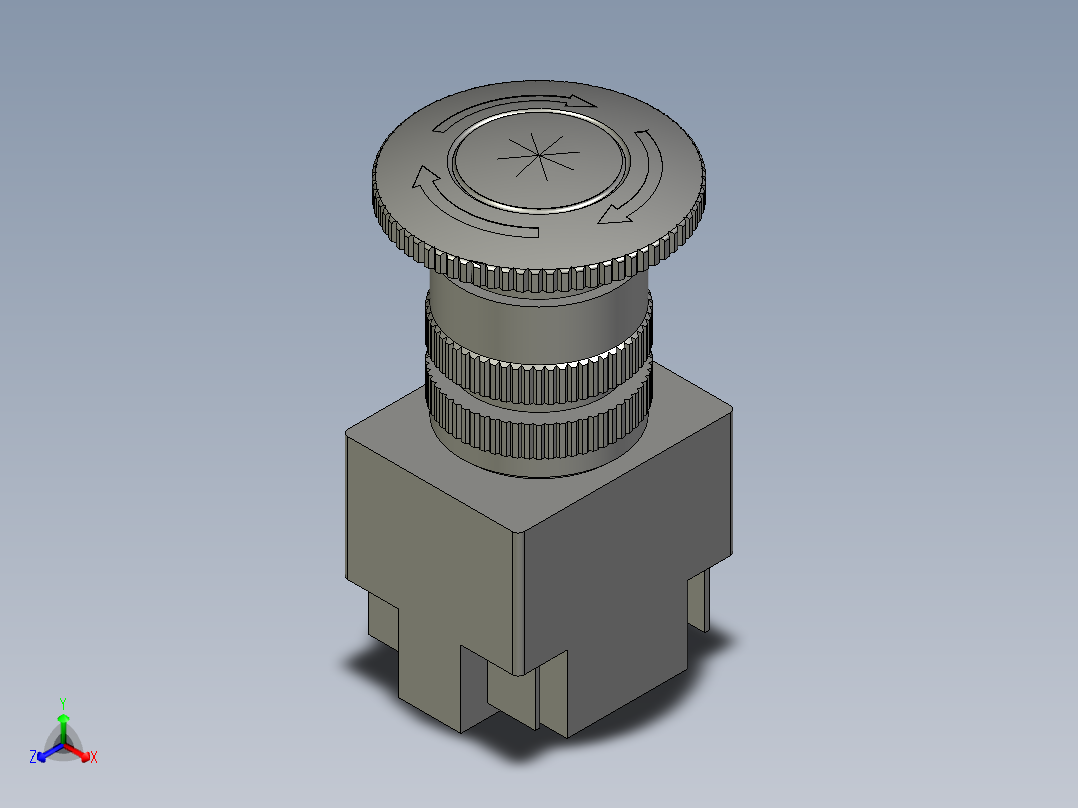 22_紧停按钮(短型)正等轴测图