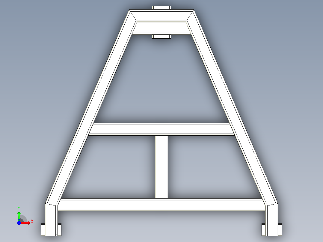50方管-非标牵引脱钩-可编辑前视图