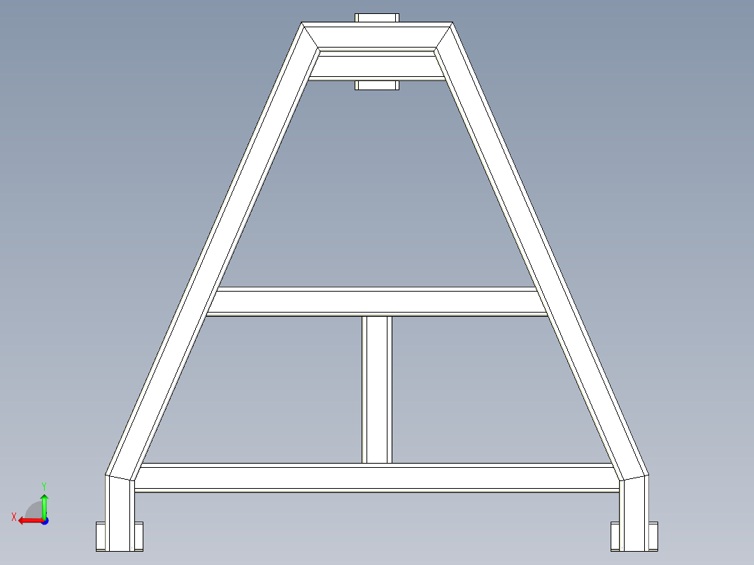 50方管-非标牵引脱钩-可编辑后视图