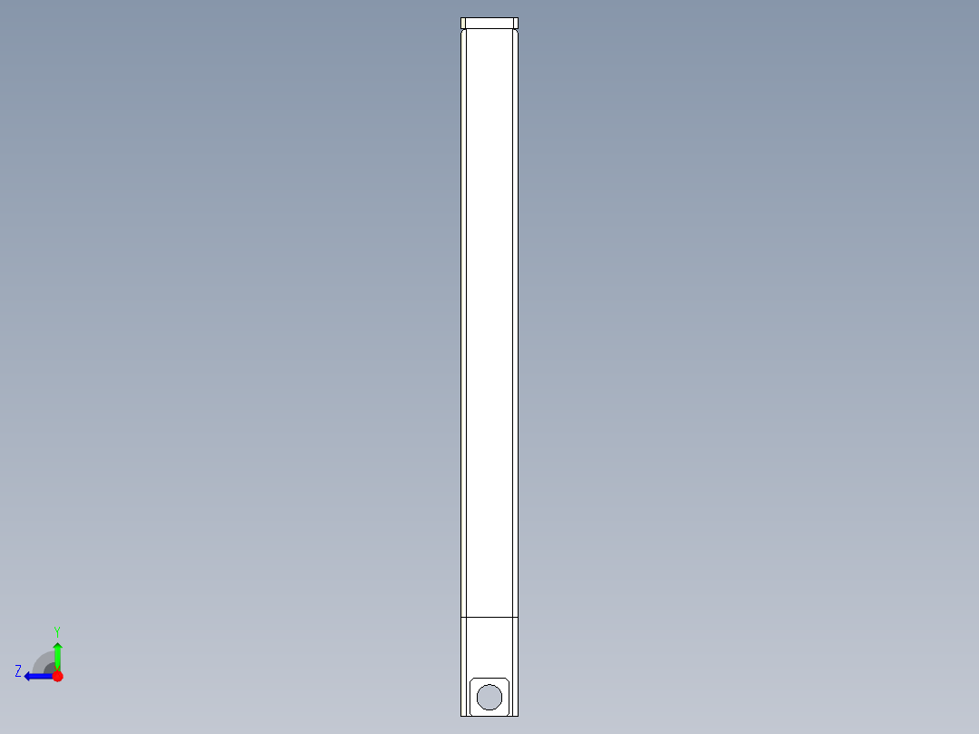 50方管-非标牵引脱钩-可编辑右视图