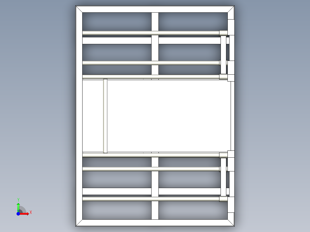 B柱内部器具前视图